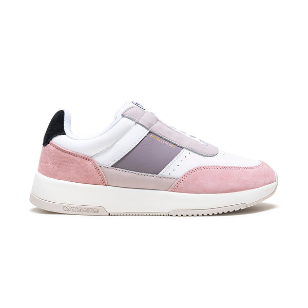 royal elastics Women's Crown Lux White Pink Purple Leather Sneakers 97543-016