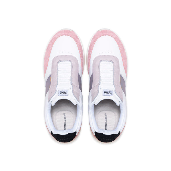 Royal Elastics Women's Crown Lux White Pink Purple Leather Sneakers 97543-016
