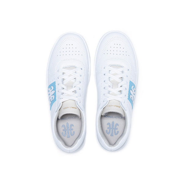 Royal Elastics Women's Dreamer White Blue Logo Leather Sneakers 98121-015