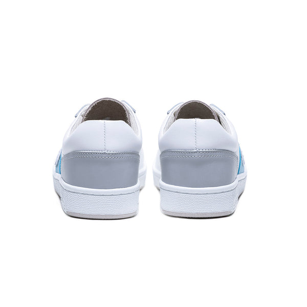 Royal Elastics Women's Dreamer White Blue Logo Leather Sneakers 98121-015