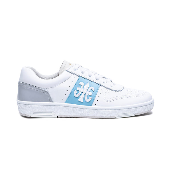 royal elastics Women's Dreamer White Blue Logo Leather Sneakers 98121-015