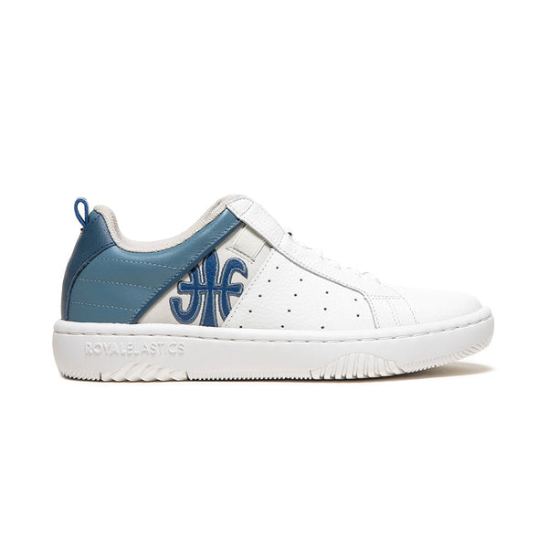 royal elastics Women's Icon 2.0 White Blue Logo Leather Sneakers 96532-055
