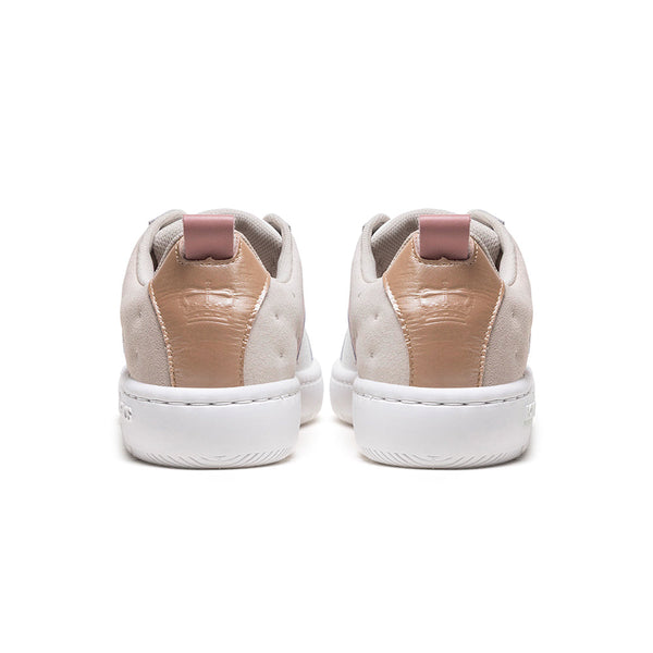 Royal Elastics Women's Icon 2.0 White Pink Beige Logo Leather Sneakers 906553-001