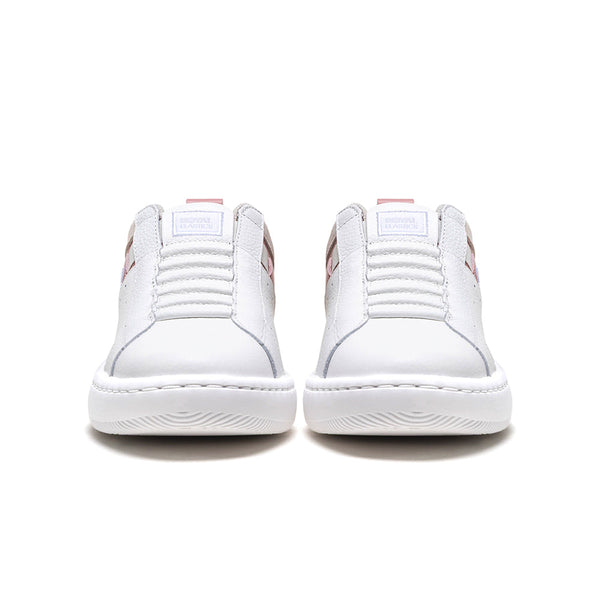 Royal Elastics Women's Icon 2.0 White Pink Beige Logo Leather Sneakers 906553-001