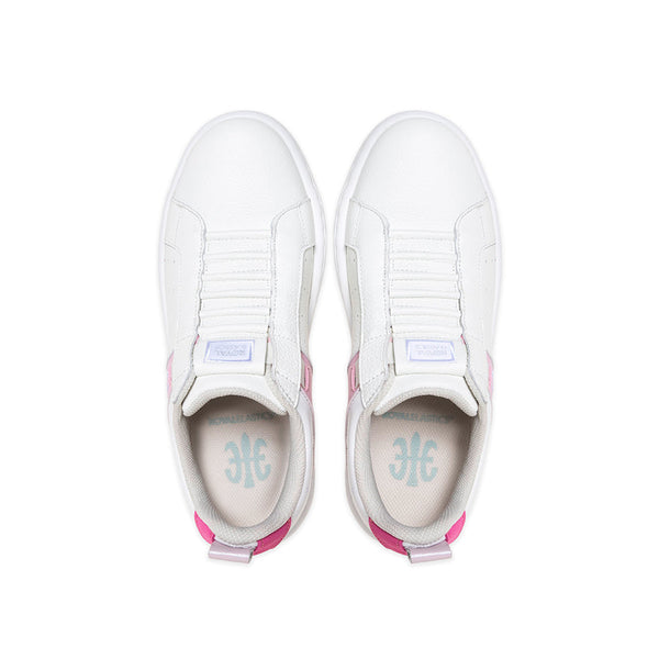Royal Elastics Women's Icon 2.0 White Pink Logo Leather Sneakers 96551-001
