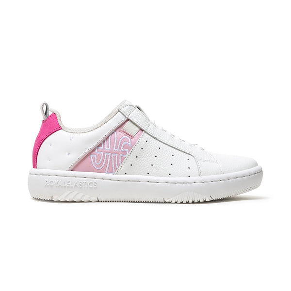 royal elastics Women's Icon 2.0 White Pink Logo Leather Sneakers 96551-001