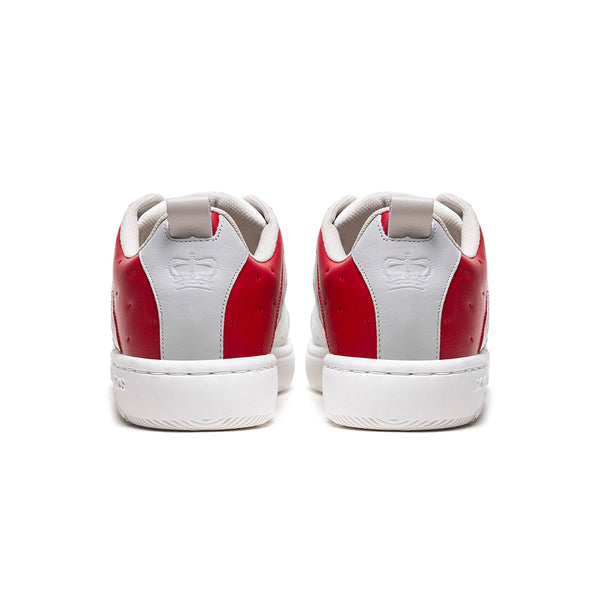 Royal Elastics Women's Icon 2.0 White Red Gray Logo Leather Sneakers 906553-010