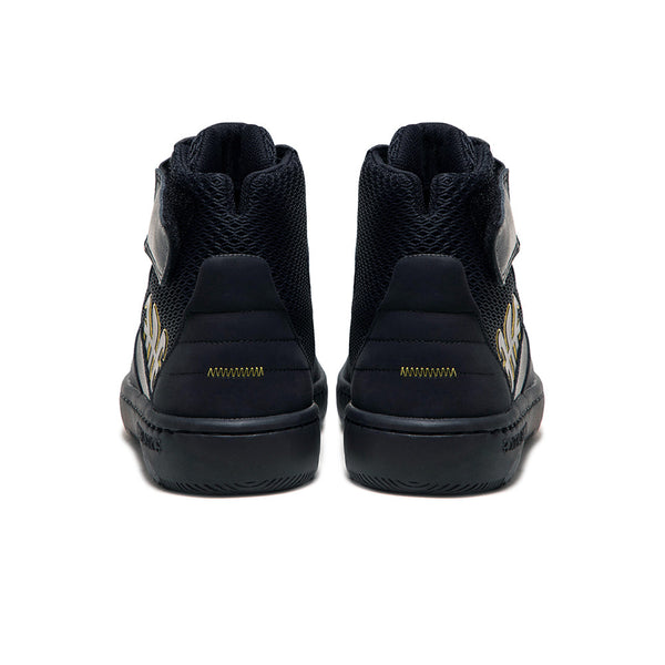 Royal Elastics Women's Icon 2.0X Hi Black Yellow Hi Top Leather Sneakers 96423-993