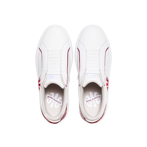 Royal Elastics Women's Icon 2.0X White Red Leather Sneakers 96351-011