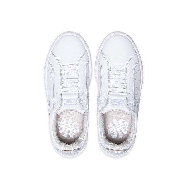 Royal Elastics Women's Icon 2.0X White Silver Beige Leather Sneakers 906352-087