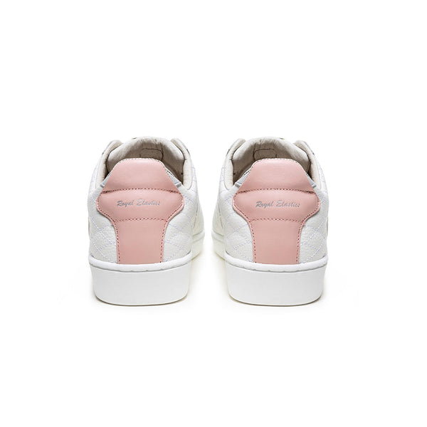 Royal Elastics Women's Icon Lux White Pink Leather Sneakers 92551-001