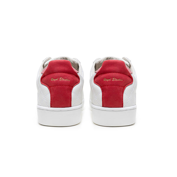 Royal Elastics Women's Icon Lux White Red Leather Sneakers 92543-001