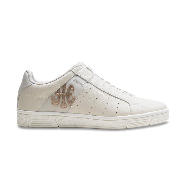 royal elastics Women's Icon OG Beige Gold Logo Leather Sneakers 91951-777