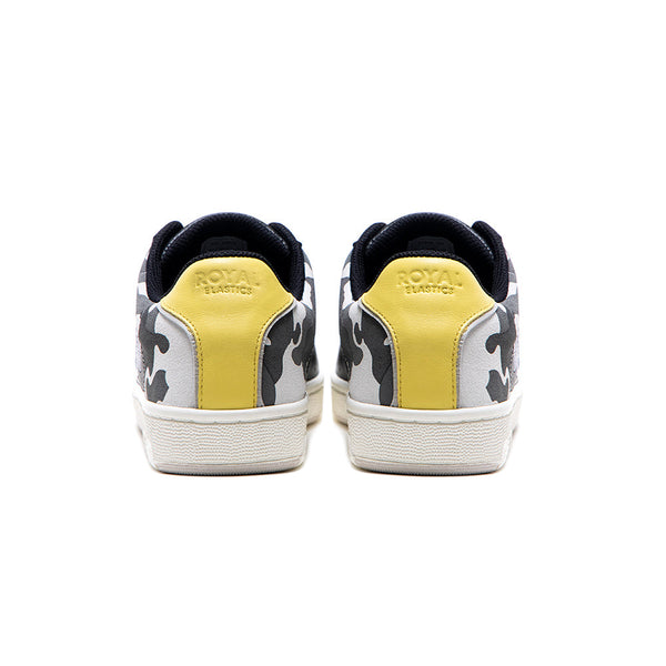 Royal Elastics Women's Icon OG Black Yellow Logo Leather Sneakers 91933-553