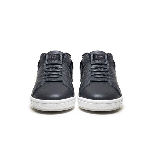 Royal Elastics Women's Icon OG Gray Black Purple Logo Leather Sneakers 901952-865