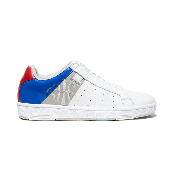 royal elastics Women's Icon OG White Blue Red Logo Leather Sneakers 91932-051