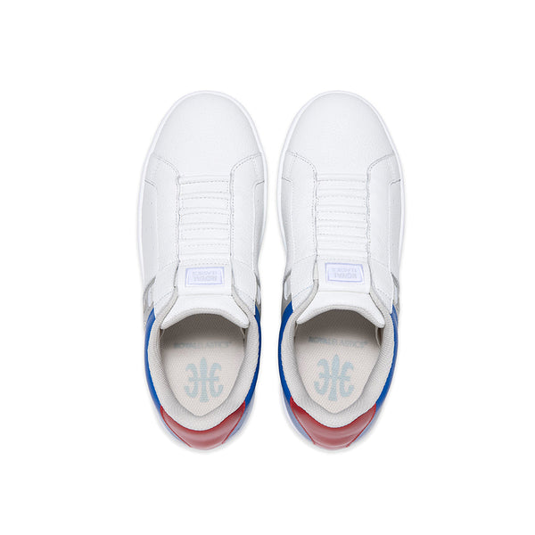 Royal Elastics Women's Icon OG White Blue Red Logo Leather Sneakers 91932-051