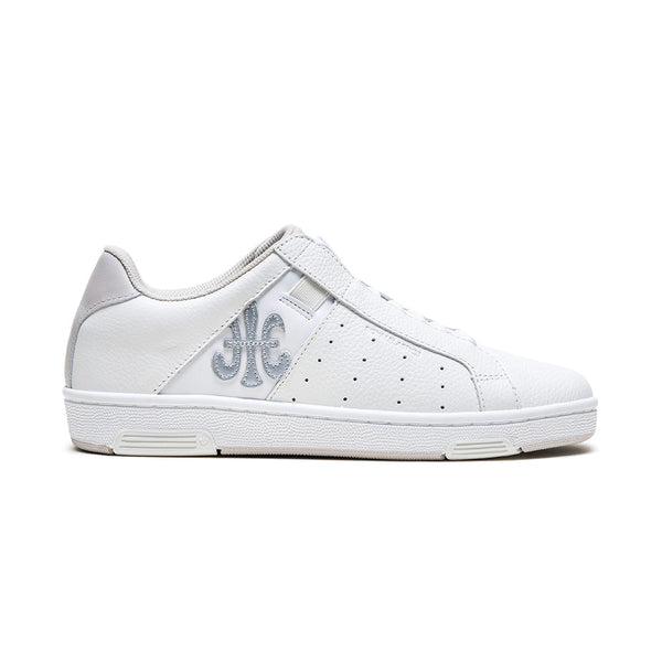 royal elastics Women's Icon OG White Silver Logo Leather Sneakers 91951-008