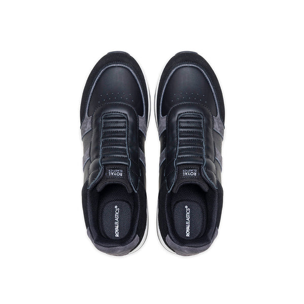 Royal Elastics Women's Icon Ultra Lux Black Gray Leather Sneakers 97443-998