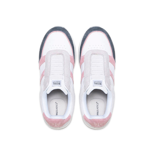 Royal Elastics Women's Icon Ultra Lux White Pink Gray Leather Sneakers 97443-018