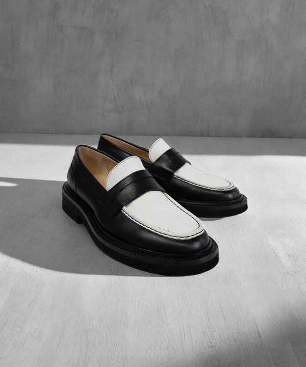 Royal Republiq Bond Blox Loafer 241 - White-on-Black