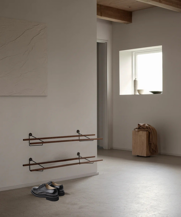 royal republiq Shoe Rack - Oak & Black Steel - WeDoWood