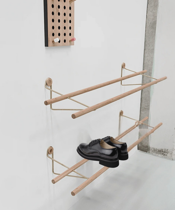 royal republiq Shoe Rack - Oak & Brass - WeDoWood