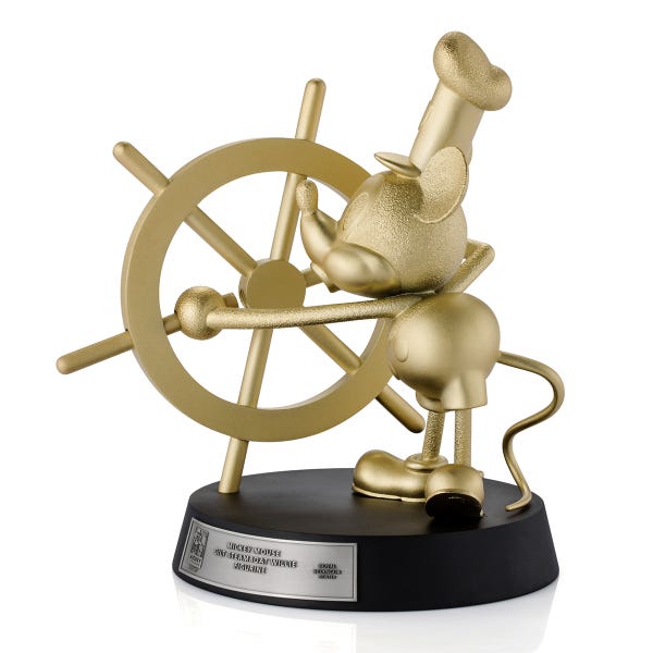 Royal Selangor Limited Edition Mickey Mouse Steamboat Willie Gilt Figurine