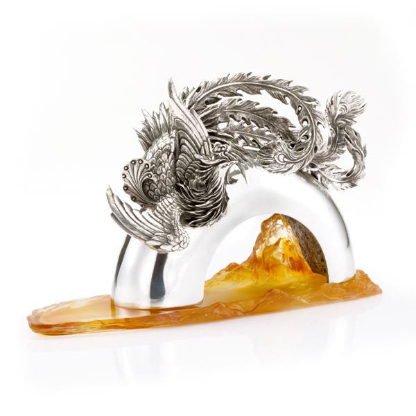 Royal Selangor Limited Edition Phoenix Figurine Glass Base
