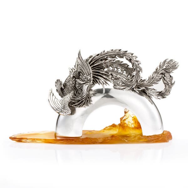 royal selangor Limited Edition Phoenix Figurine Glass Base
