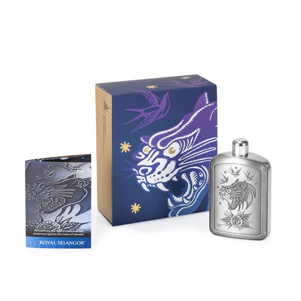 Royal Selangor Limited Edition Taco Joe Panther Hip Flask