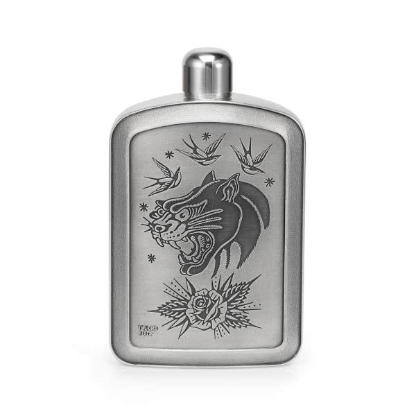 royal selangor Limited Edition Taco Joe Panther Hip Flask