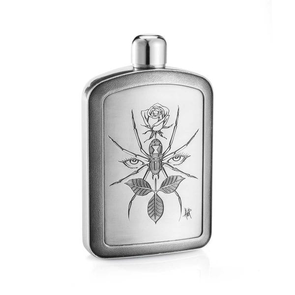Royal Selangor Limited Edition Vu Noir Spider Hip Flask