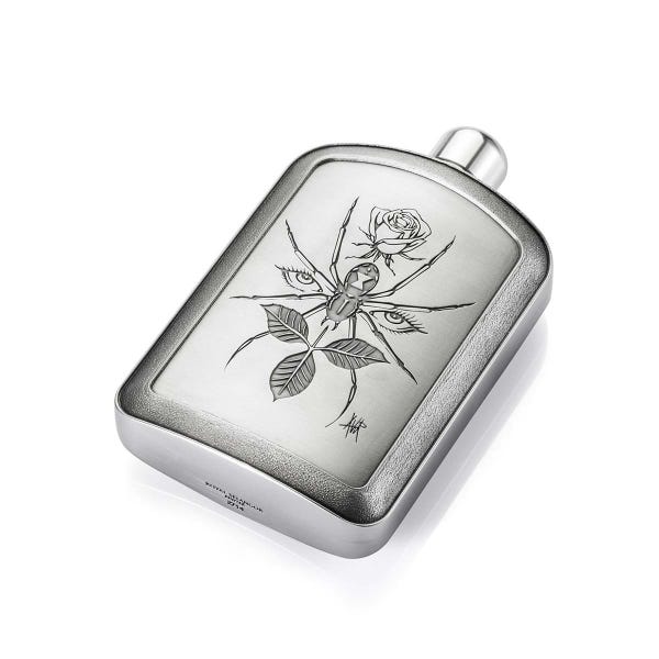 Royal Selangor Limited Edition Vu Noir Spider Hip Flask