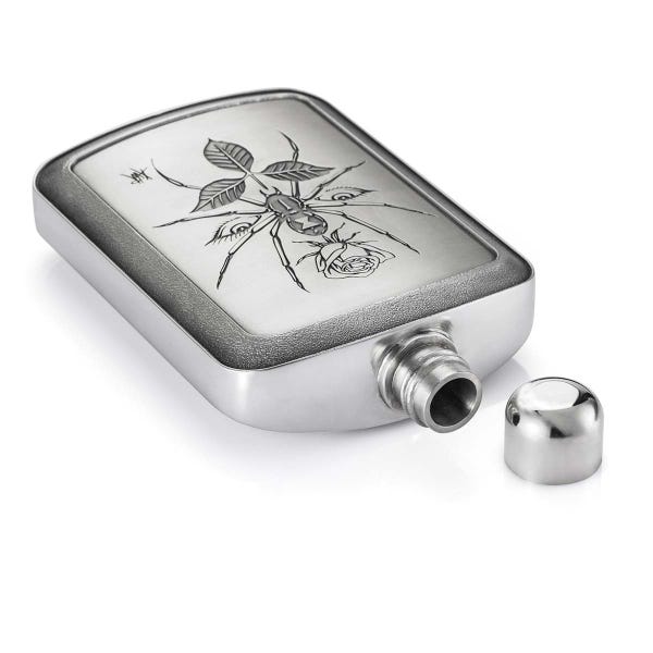 Royal Selangor Limited Edition Vu Noir Spider Hip Flask