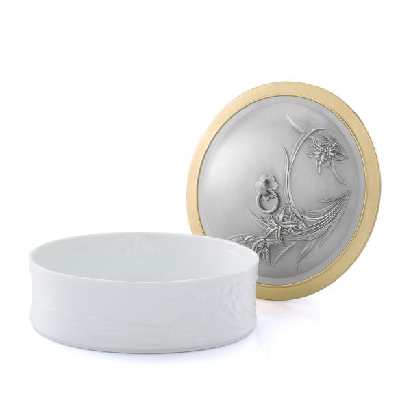 Royal Selangor Orchid Lidded Serving Dish