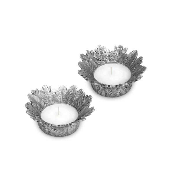 royal selangor Tropical Leaves Tealight Pair