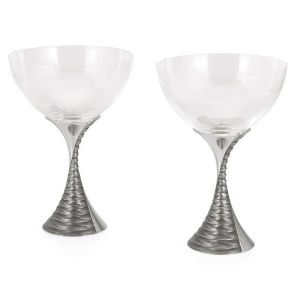 Royal Selangor Weave Champagne Coupe Pair