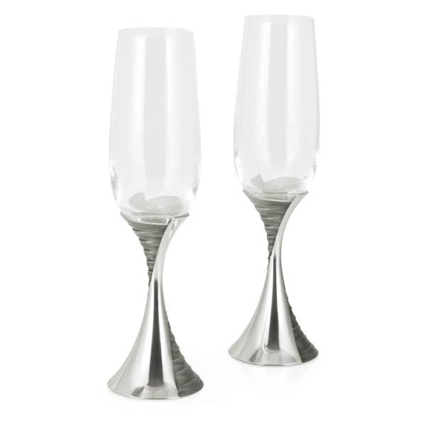 Royal Selangor Weave Champagne Flute Pair