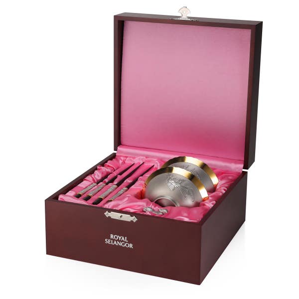 Royal Selangor Straits Expression Gift-boxed Bowl Chopsticks & Rest Set