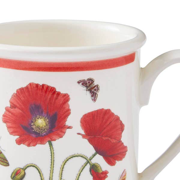 Royal Worcester Botanic Garden Meadow Breakfast Mug Poppy