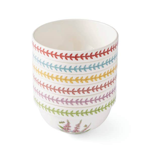 Royal Worcester Botanic Garden Meadow Set Of 6 5.5" Stacking Bowls Assorte