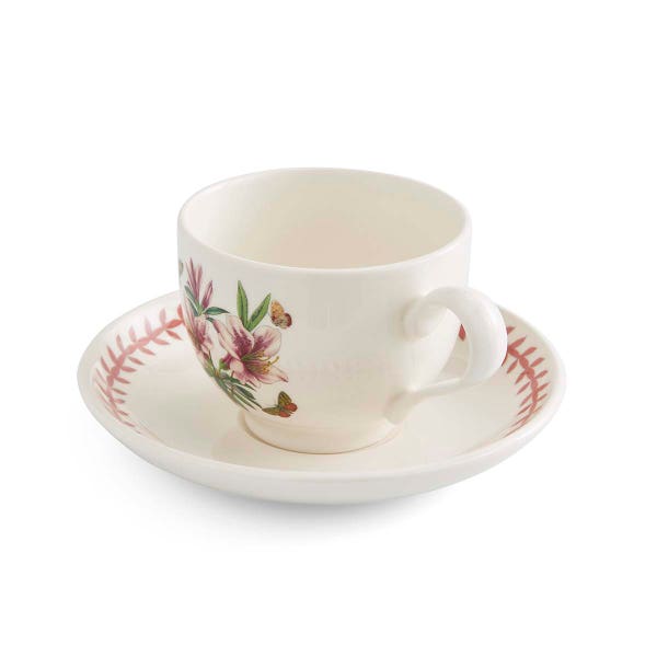 Royal Worcester Botanic Garden Meadow Teacup & Saucer Azalea