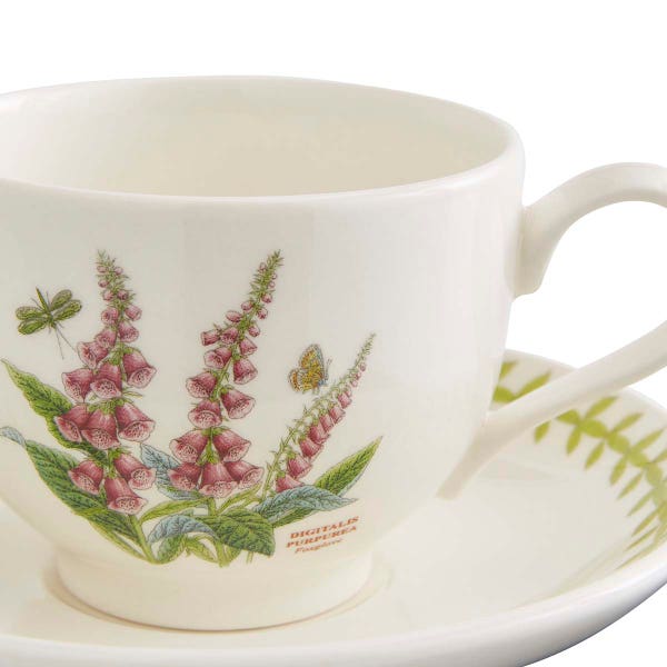 Royal Worcester Botanic Garden Meadow Teacup & Saucer Foxglove
