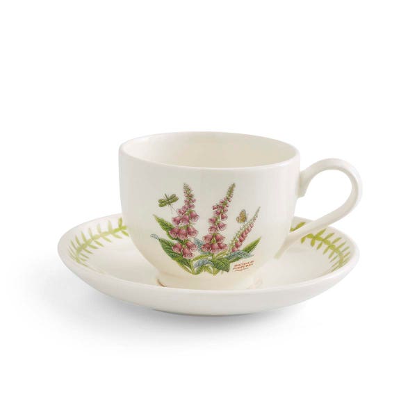 royal worcester Botanic Garden Meadow Teacup & Saucer Foxglove