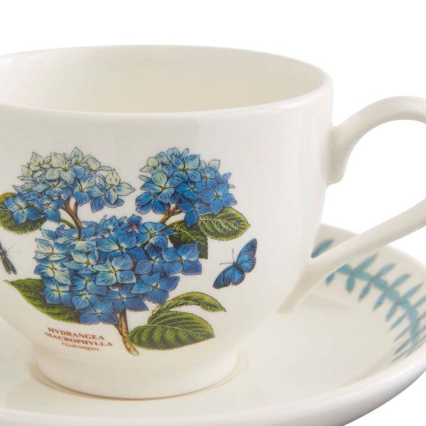 Royal Worcester Botanic Garden Meadow Teacup & Saucer Hydrangea