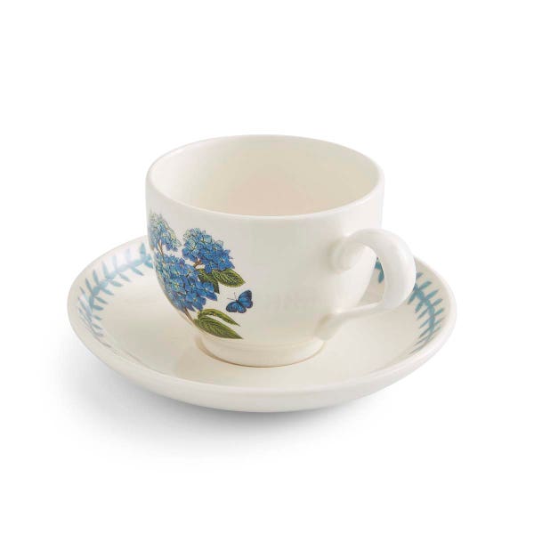 Royal Worcester Botanic Garden Meadow Teacup & Saucer Hydrangea