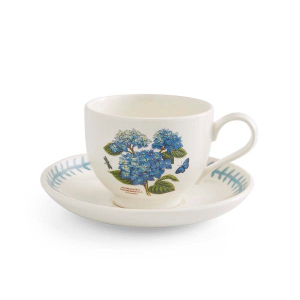 royal worcester Botanic Garden Meadow Teacup & Saucer Hydrangea