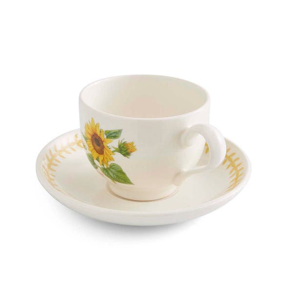 Royal Worcester Botanic Garden Meadow Teacup & Saucer Sunflower