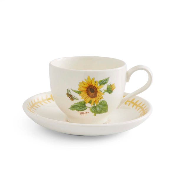 royal worcester Botanic Garden Meadow Teacup & Saucer Sunflower